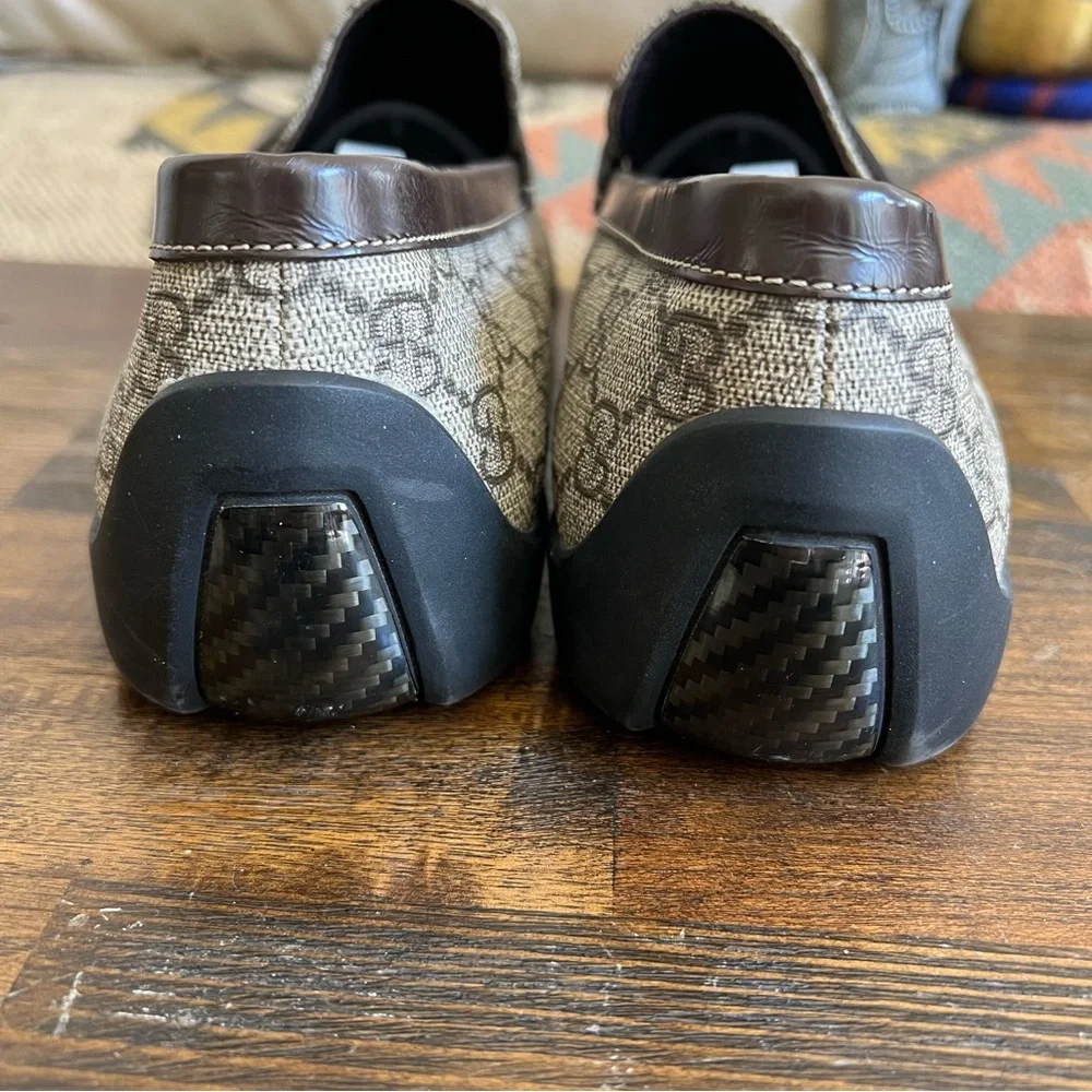 GUCCI Interlocking GG Monogram Coated Canvas Gordon Sport Loafers Mens 7G US7.5 - Picture 11 of 16